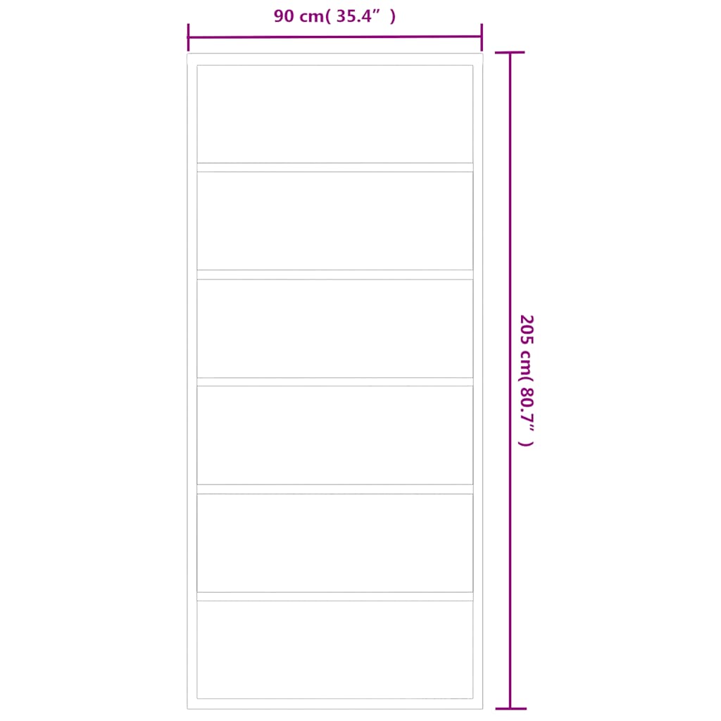 Schiebetür ESG-Glas und Aluminium 90x205 cm Schwarz