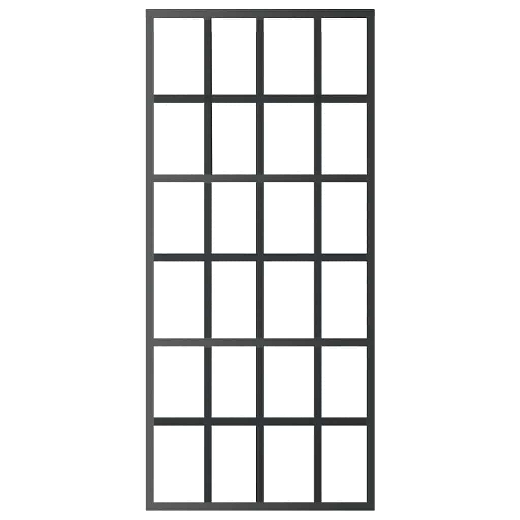 Schiebetür ESG-Glas und Aluminium 90x205 cm Schwarz