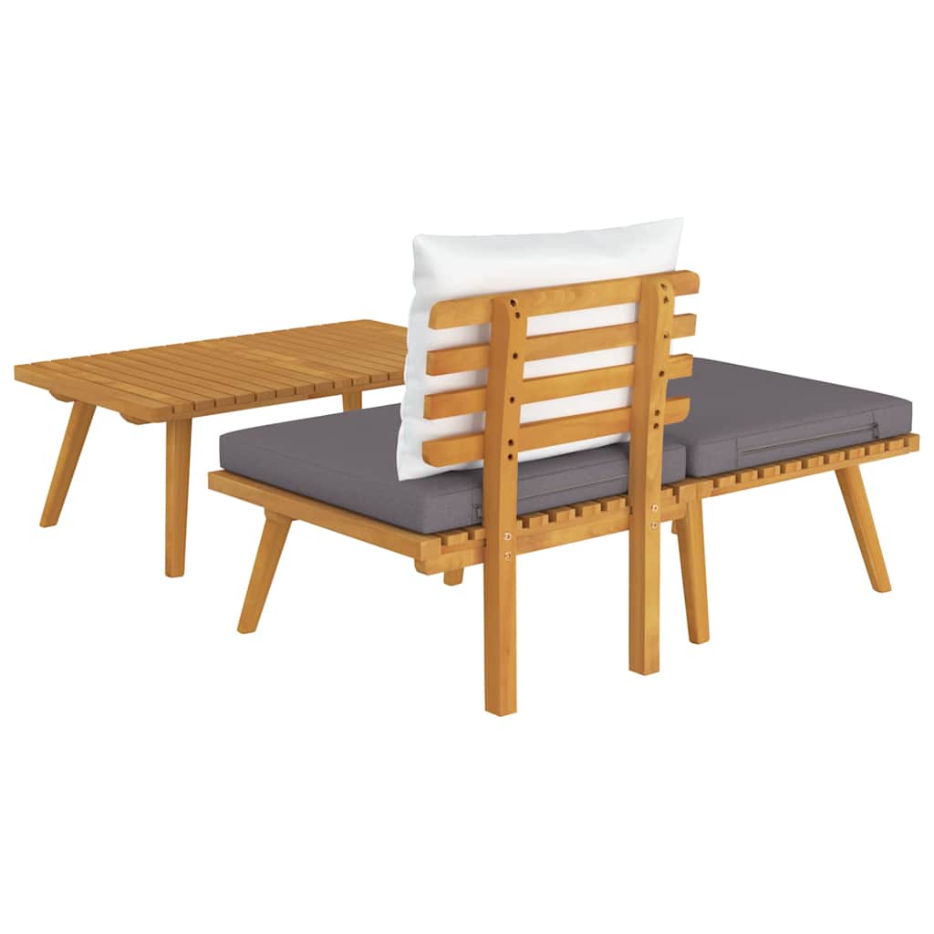 3-tlg. Garten-Lounge-Set mit Kissen Massivholz Akazie