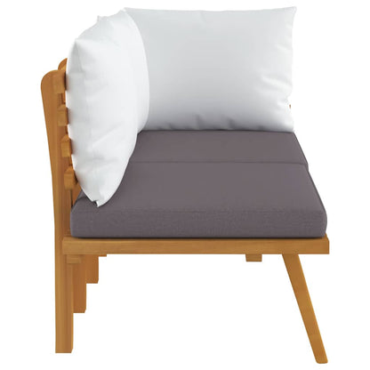 2-tlg. Garten-Lounge-Set mit Kissen Massivholz Akazie