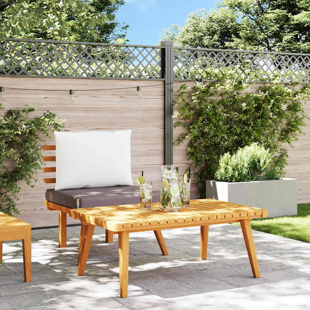 2-tlg. Garten-Lounge-Set mit Kissen Massivholz Akazie
