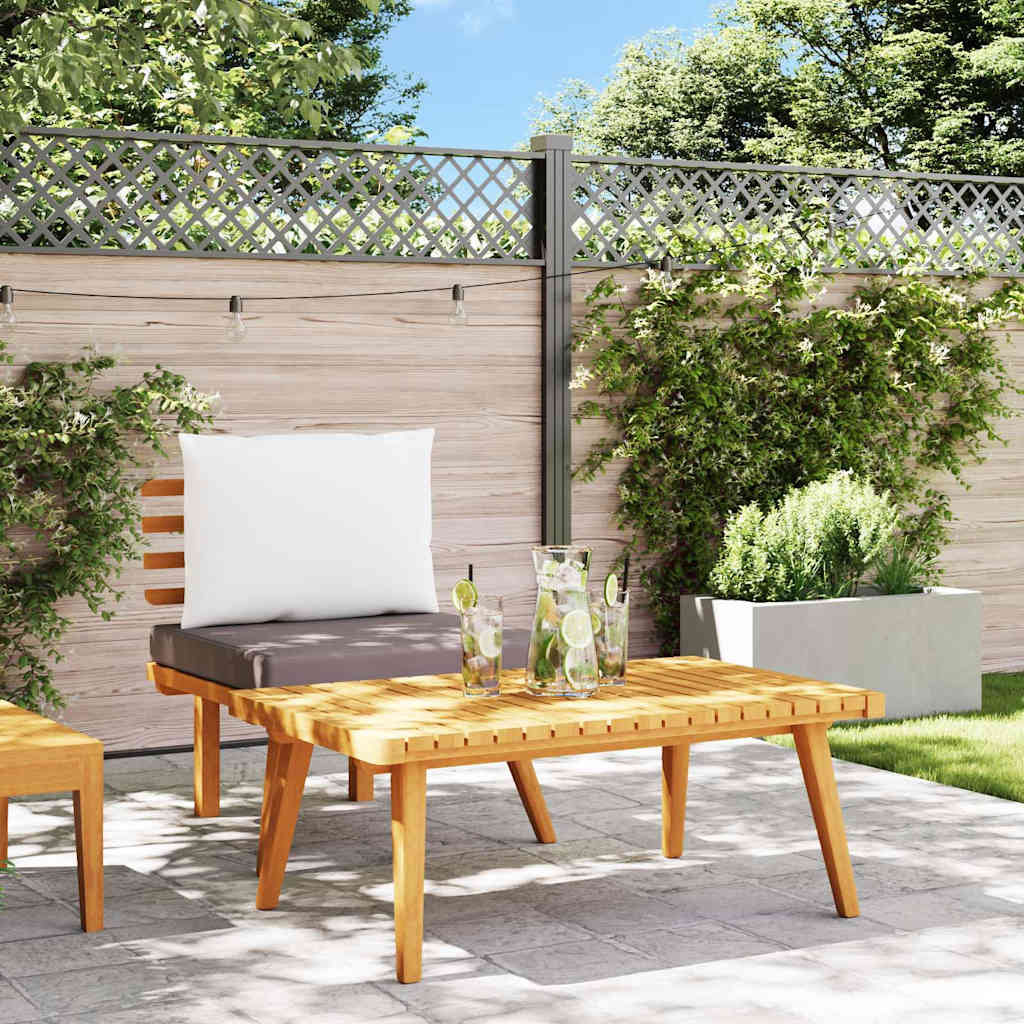 2-tlg. Garten-Lounge-Set mit Kissen Massivholz Akazie