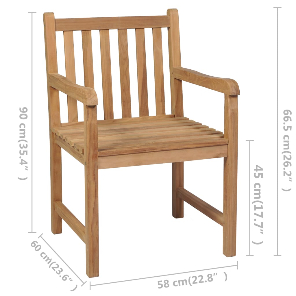 Gartenstühle 8 Stk. mit Taupe Kissen Massivholz Teak