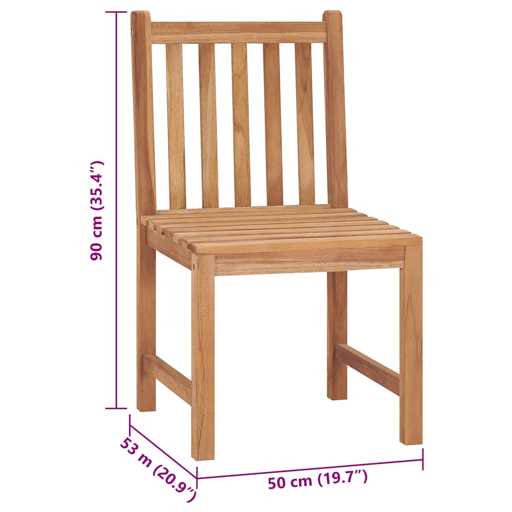 Gartenstühle 6 Stk. mit Kissen Massivholz Teak