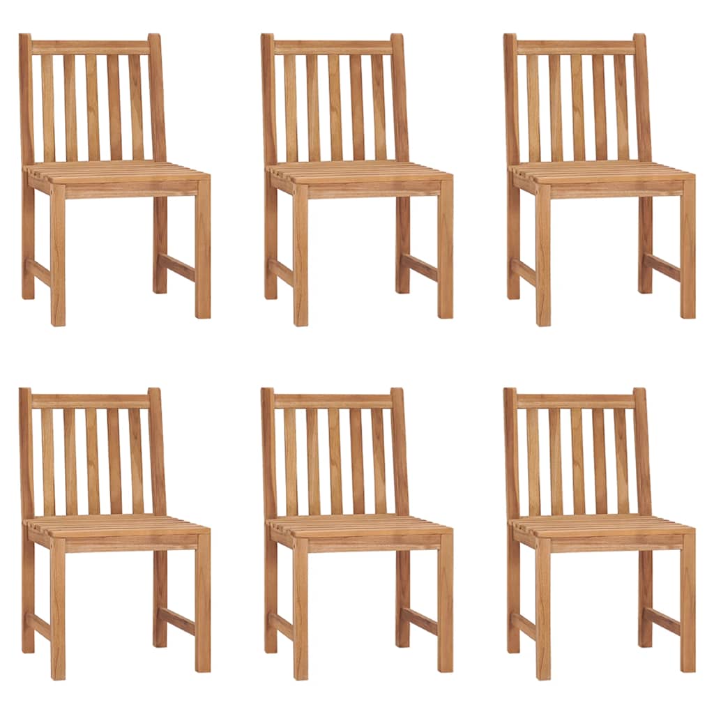 Gartenstühle 6 Stk. mit Kissen Massivholz Teak
