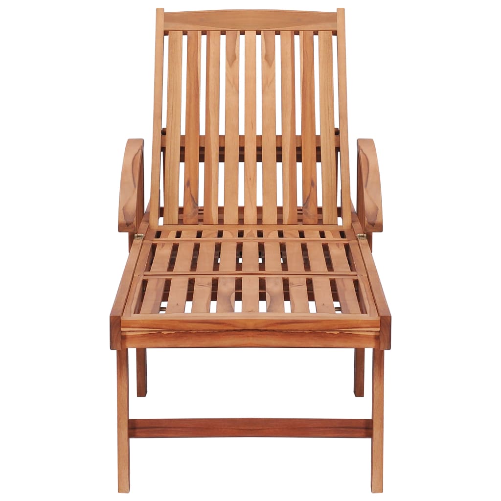 Sun loungers 2 pcs. with cushions royal blue solid teak wood