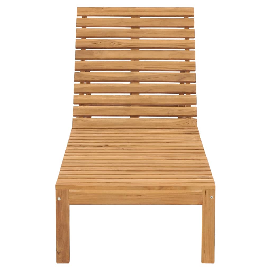 Chaises longues, lot de 2, en teck massif
