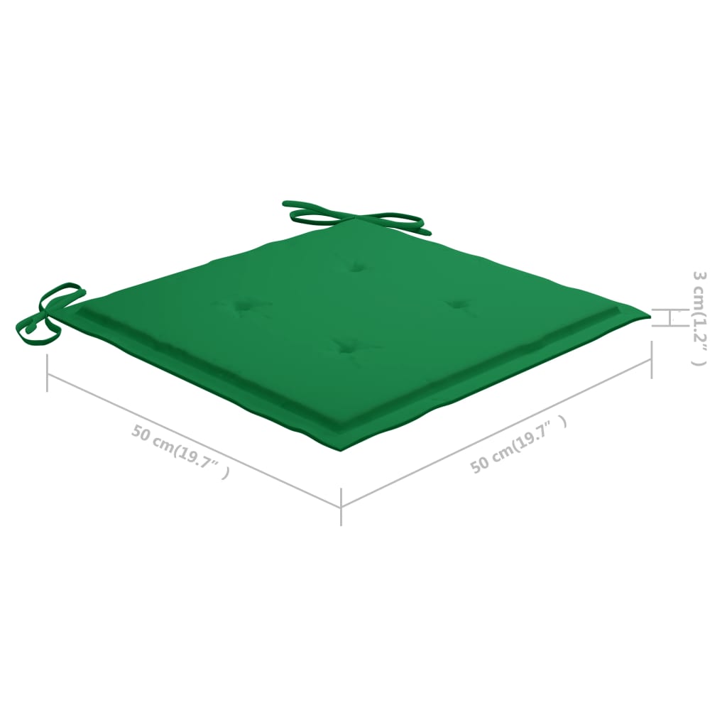 Stapelbare Gartenstühle mit Kissen 8 Stk. Massivholz Teak