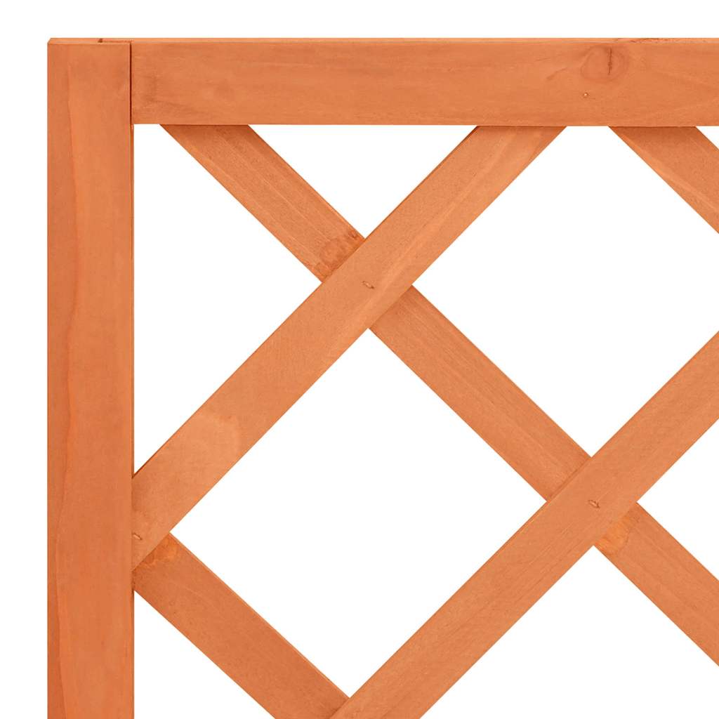 Pflanzkübel mit Spalier Braun 70x30x135 cm Massivholz Tanne
