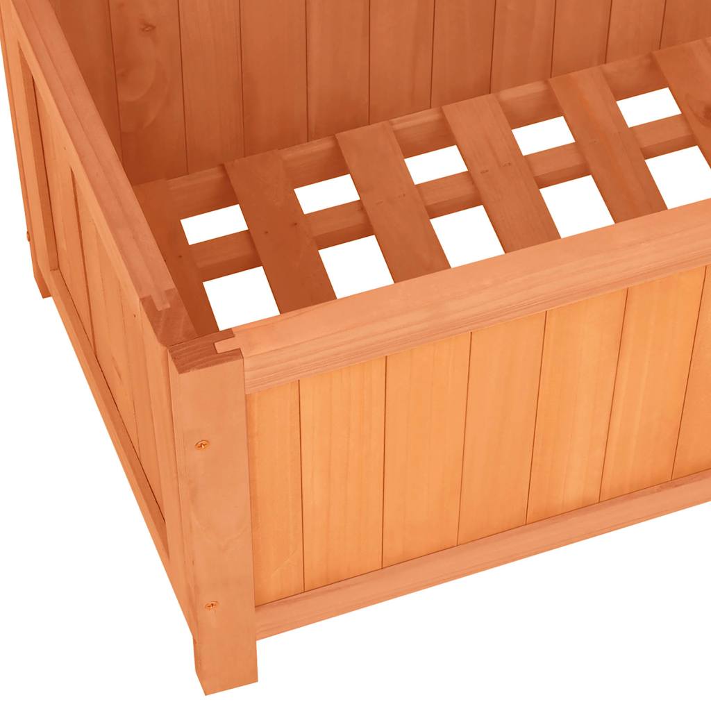 Pflanzkübel mit Spalier Braun 70x30x135 cm Massivholz Tanne