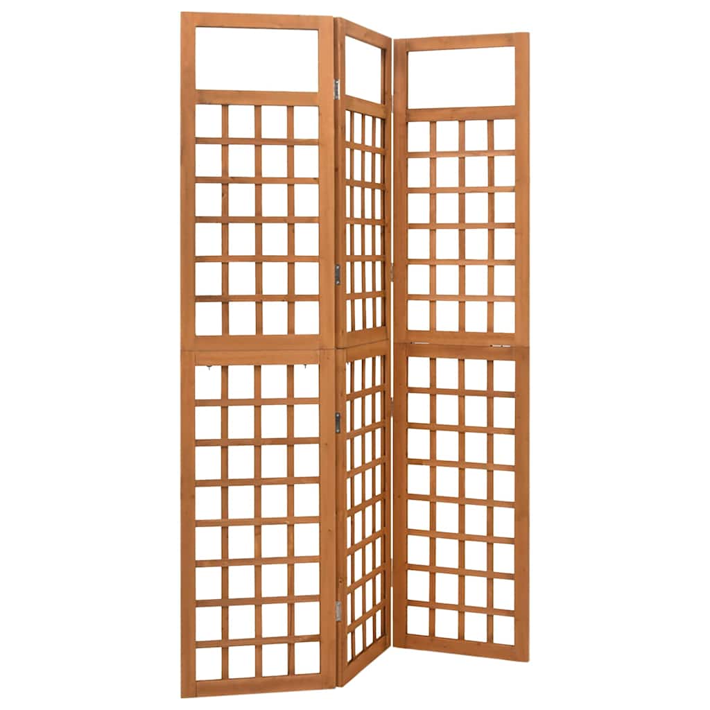 Spalier/Paravent 3-teilig Massivholz Tanne 121x180,5 cm