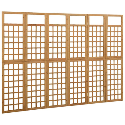 Spalier/Paravent 6-teilig Massivholz Tanne 242,5x180 cm