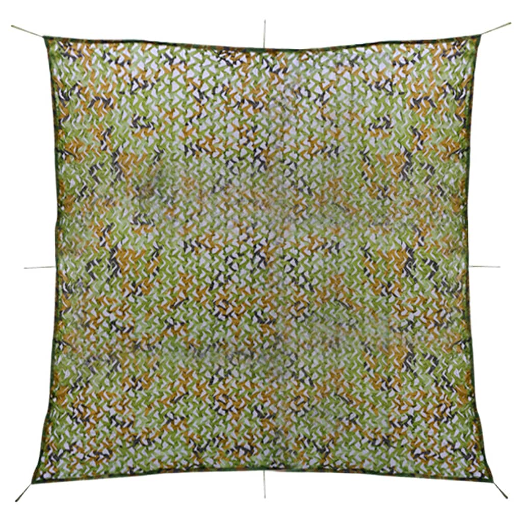 Tarnnetz mit Aufbewahrungstasche 5x5 m Grün