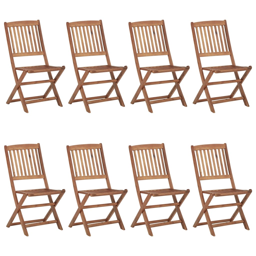 Klappbare Gartenstühle 8 Stk. Massivholz Akazie