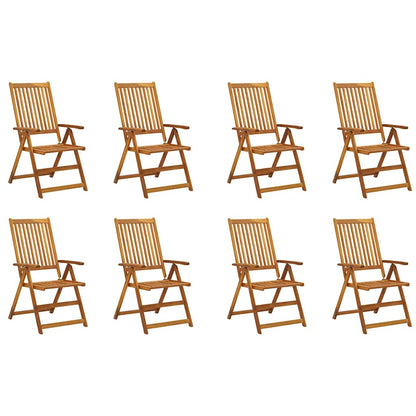 Klappstühle mit Kissen 8 Stk. Massivholz Akazie
