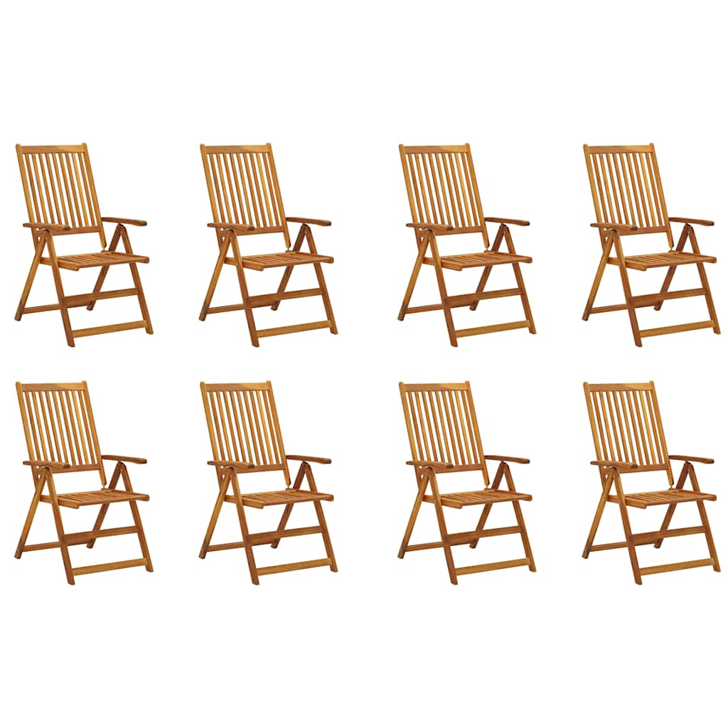 Klappstühle mit Kissen 8 Stk. Massivholz Akazie