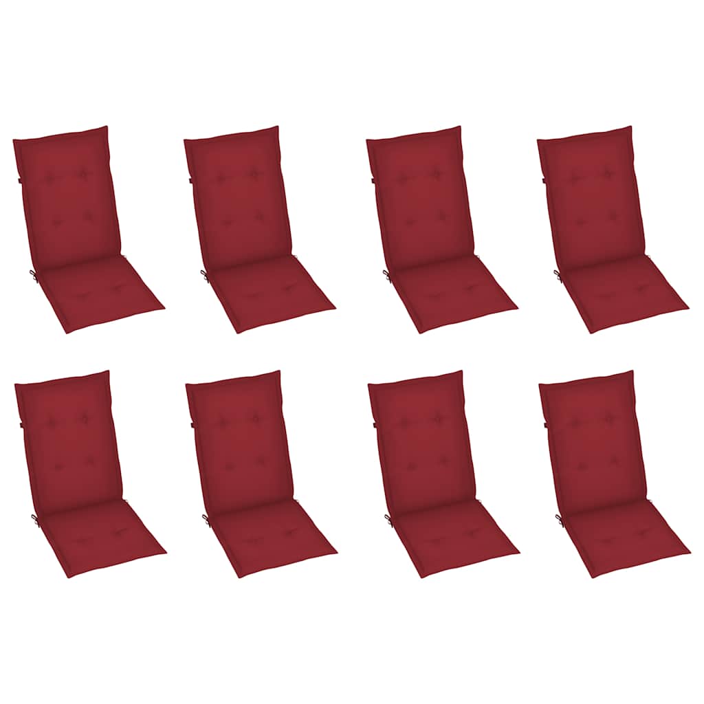 Klappstühle mit Kissen 8 Stk. Massivholz Akazie