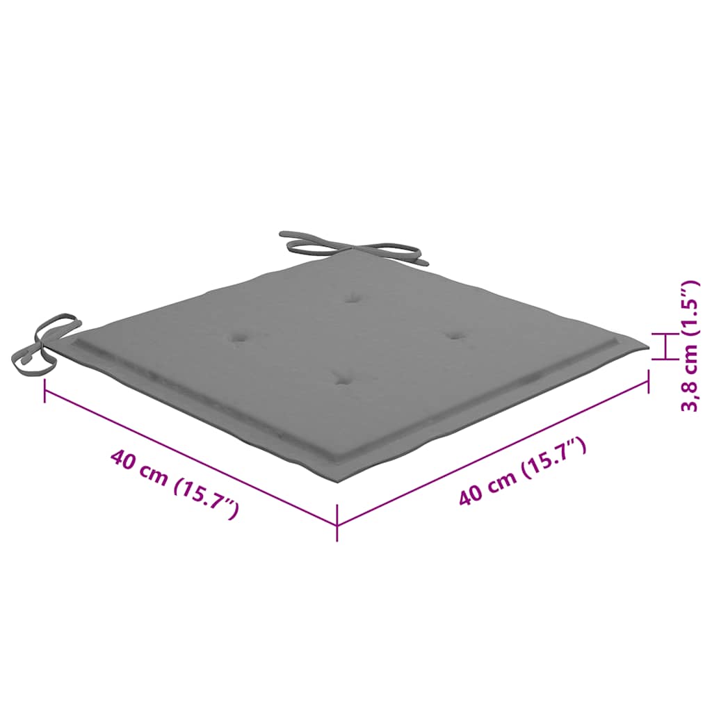 Klappbare Gartenstühle mit Kissen 8 Stk. Massivholz Akazie