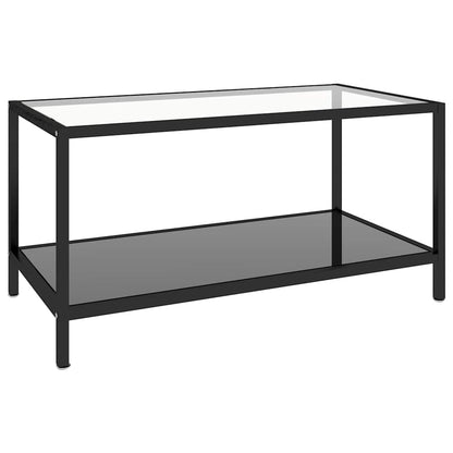 Beistelltische 2 Stk. Hartglas Schwarz
