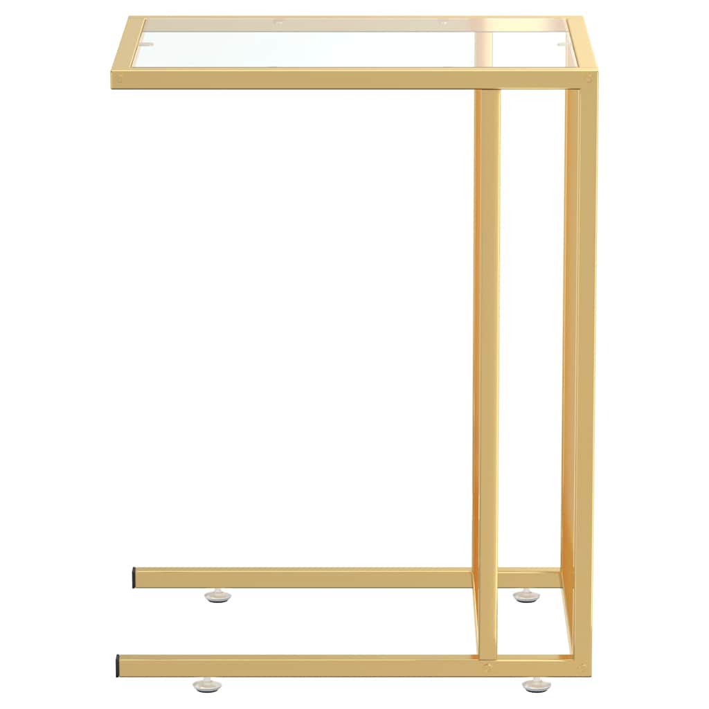 Computer-Beistelltisch Transparent 50x35x65 cm Hartglas