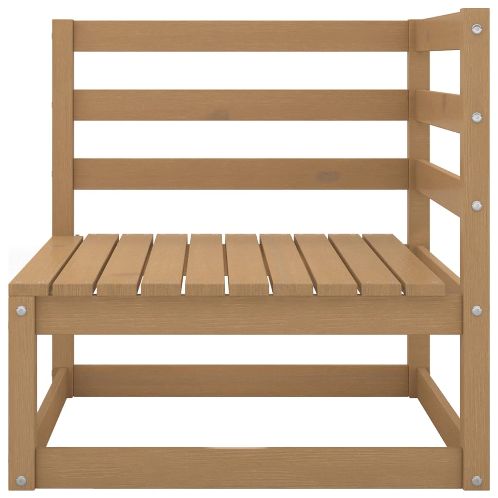 10-piece garden lounge set, honey brown, solid pine wood