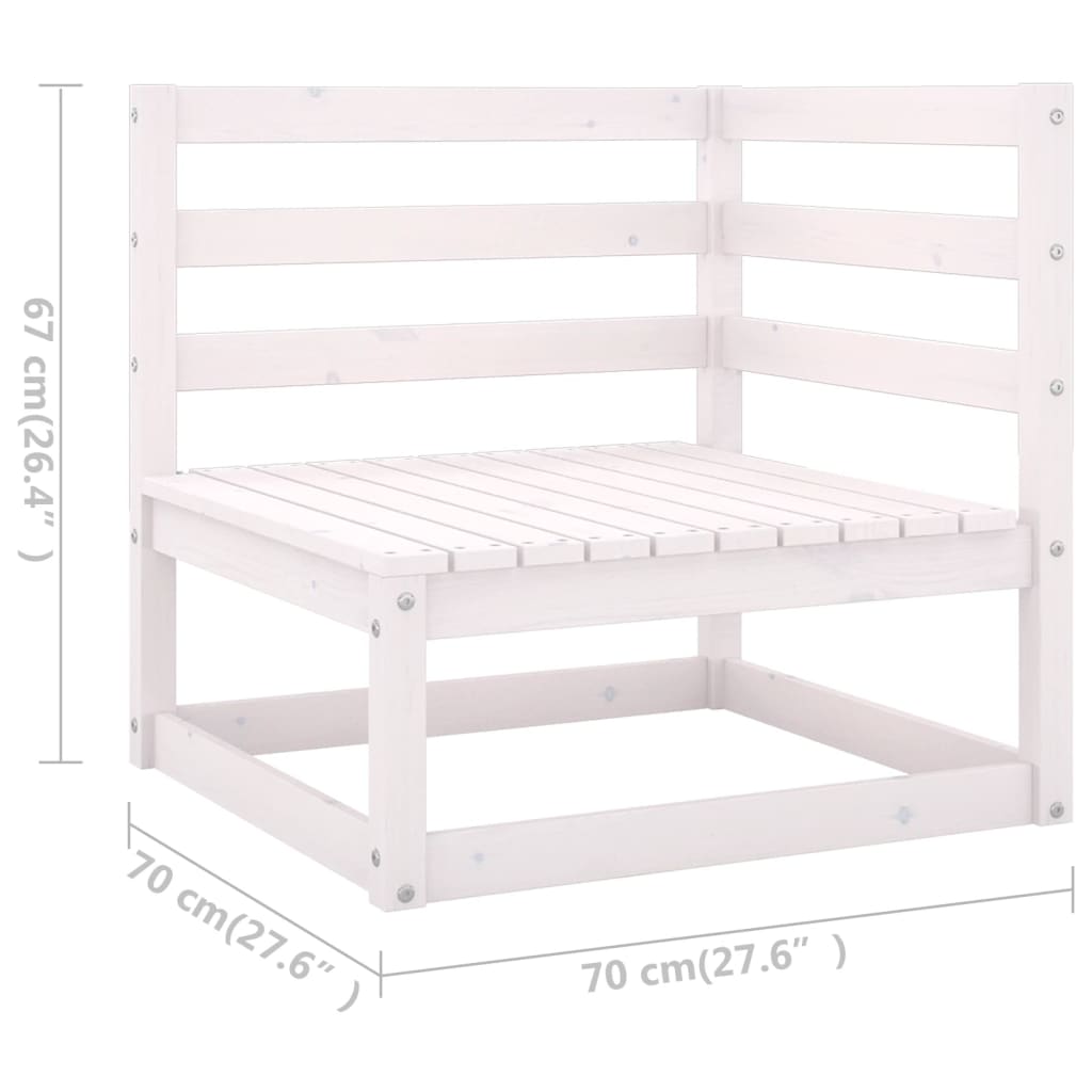 3-Sitzer-Gartensofa mit Kissen Kiefer Massivholz