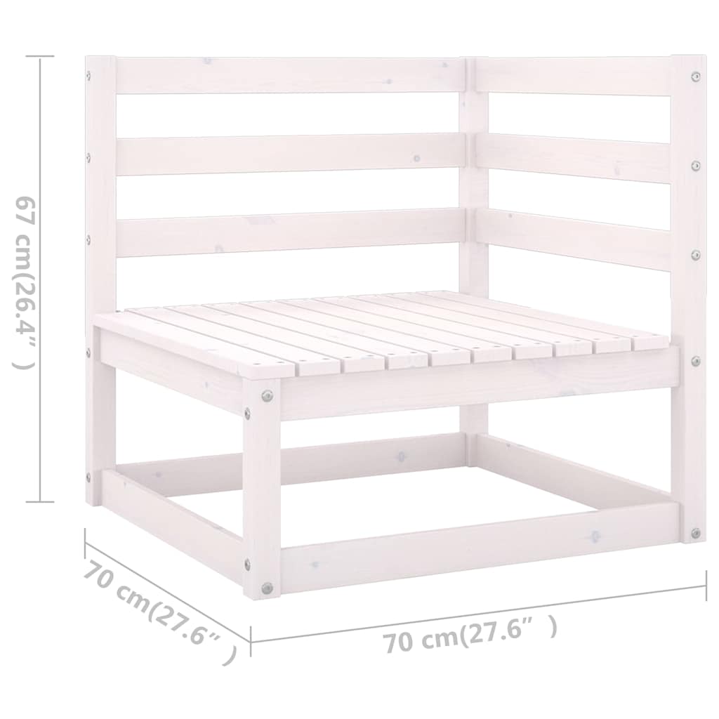 3-tlg. Garten-Lounge-Set mit Kissen Kiefer Massivholz