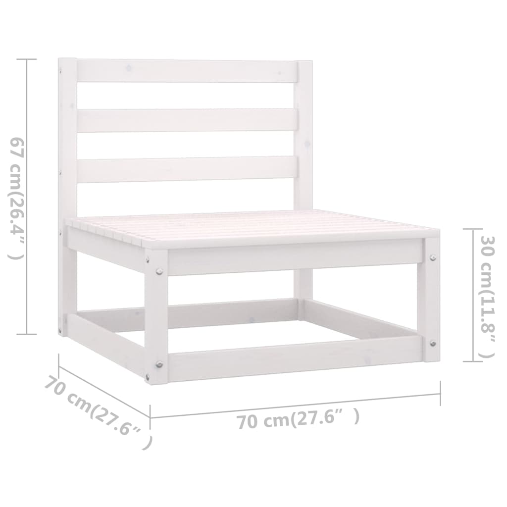 8-tlg. Garten-Lounge-Set mit Kissen Massivholz Kiefer