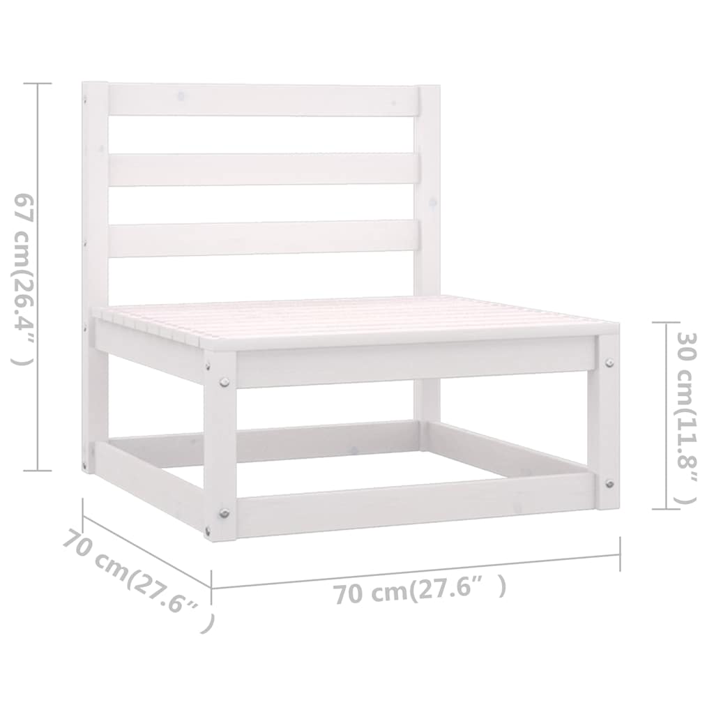 8-tlg. Garten-Lounge-Set mit Kissen Massivholz Kiefer