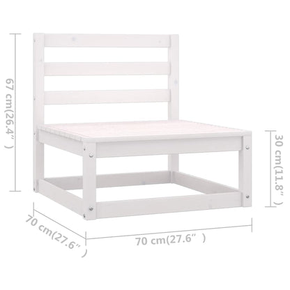 8-tlg. Garten-Lounge-Set mit Kissen Massivholz Kiefer