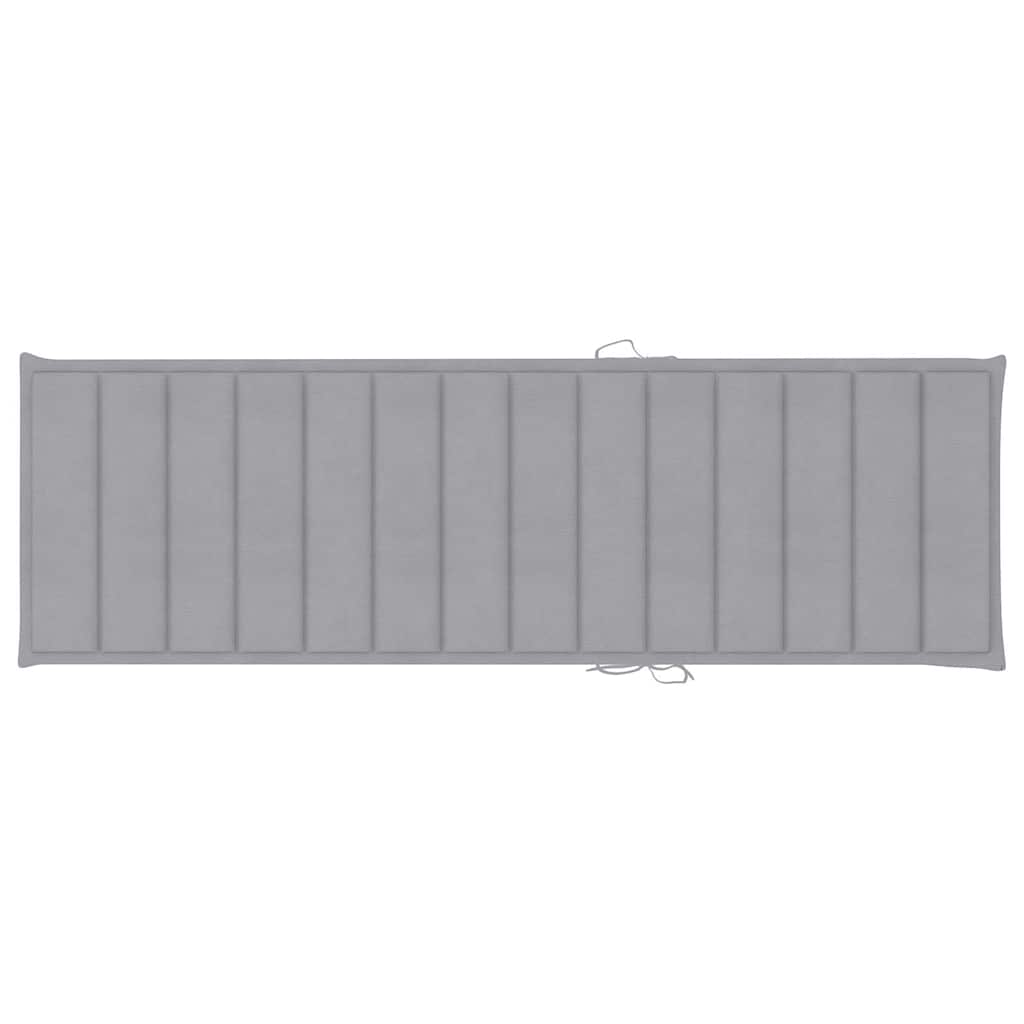 Sonnenliegen 2 Stk. mit Auflagen Massivholz Akazie