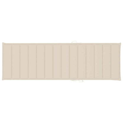 Sonnenliegen 2 Stk. mit Auflagen Massivholz Akazie