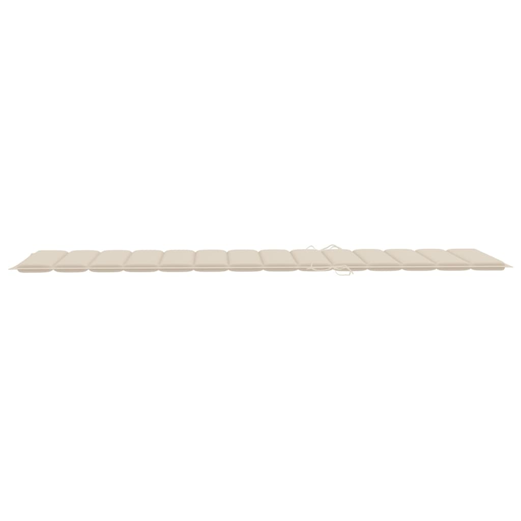 Sonnenliegen 2 Stk. mit Auflagen Massivholz Akazie