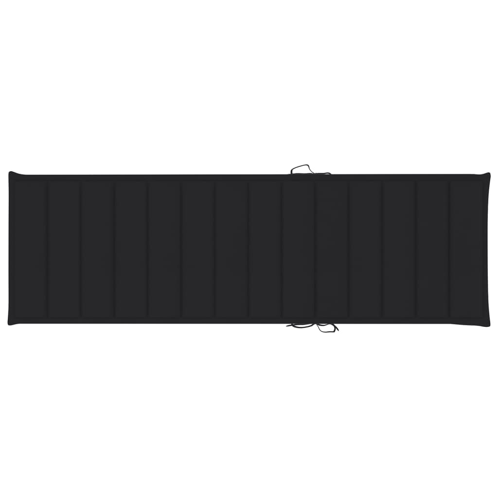 Sonnenliegen 2 Stk. mit Auflagen Massivholz Akazie
