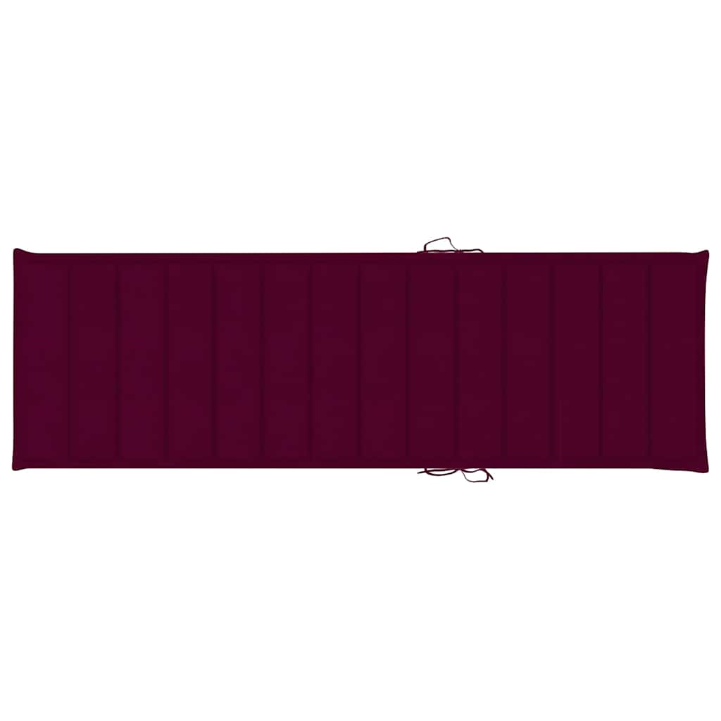Sonnenliegen 2 Stk. mit Auflagen Massivholz Akazie