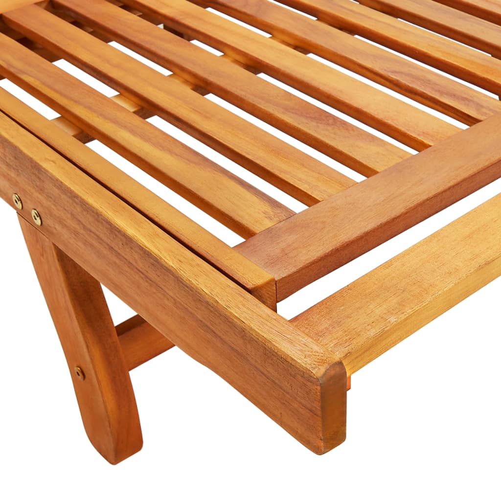 Sun loungers 2 pcs. with cushions solid wood acacia