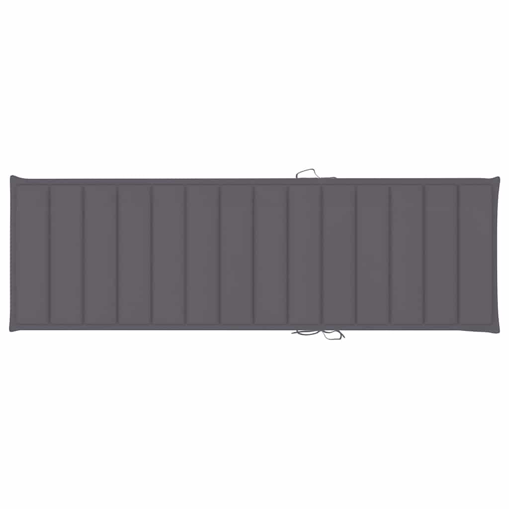 Sonnenliegen 2 Stk. mit Tisch und Auflagen Massivholz Akazie