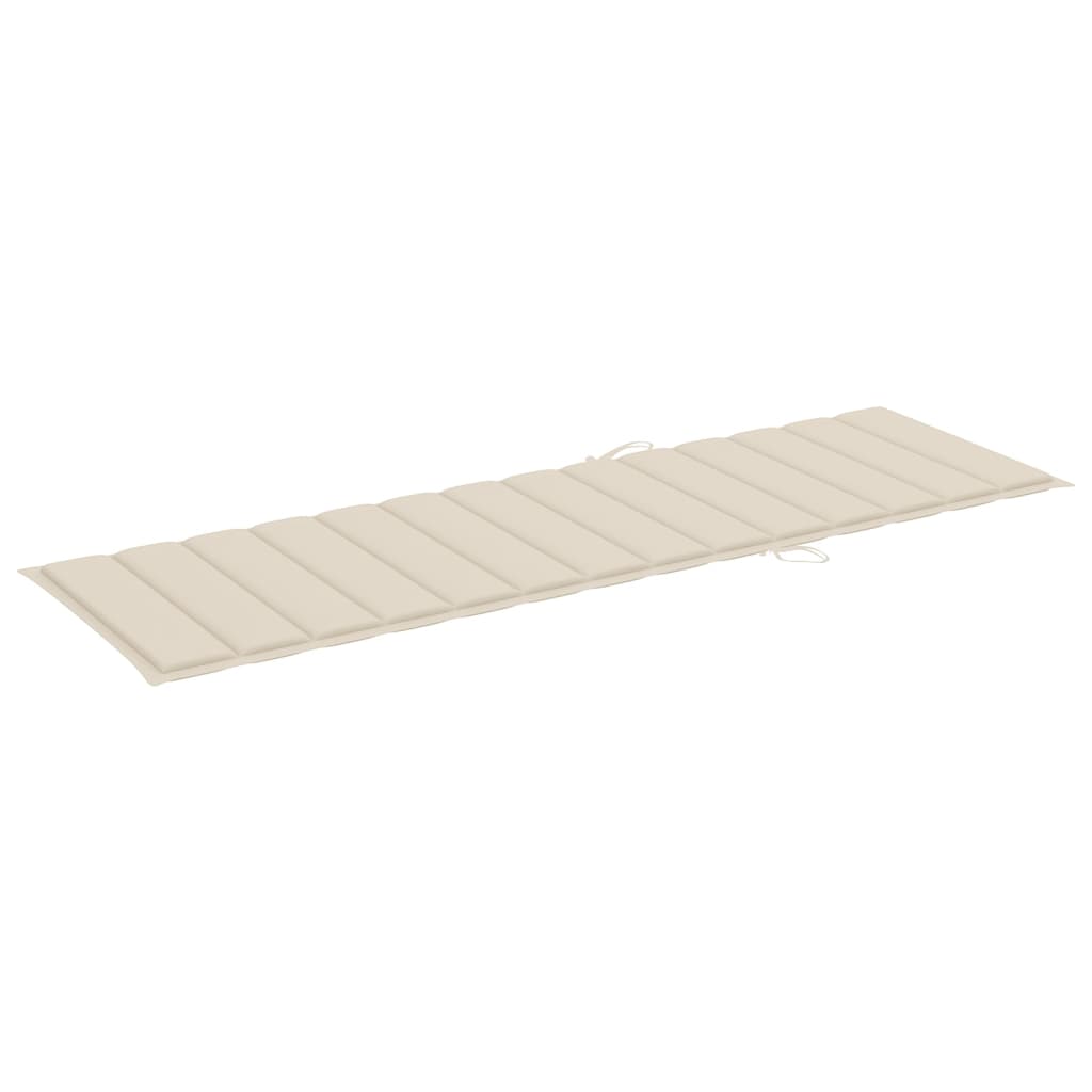 Sonnenliegen 2 Stk. mit Tisch und Auflagen Massivholz Akazie