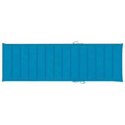 Sonnenliegen 2 Stk. mit Tisch und Auflagen Massivholz Akazie