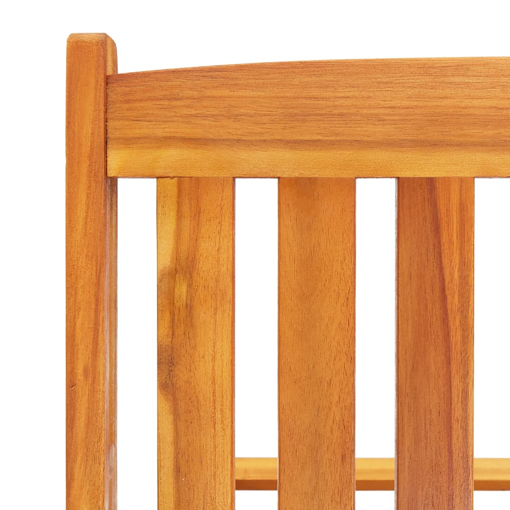 Chaises longues 2 pièces avec table et coussins en bois massif d'acacia