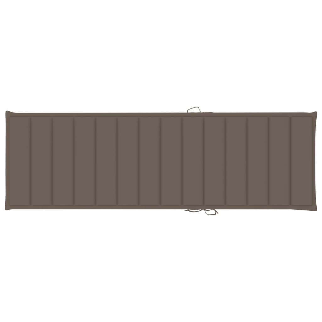 Sonnenliegen 2 Stk. mit Tisch und Auflagen Massivholz Akazie