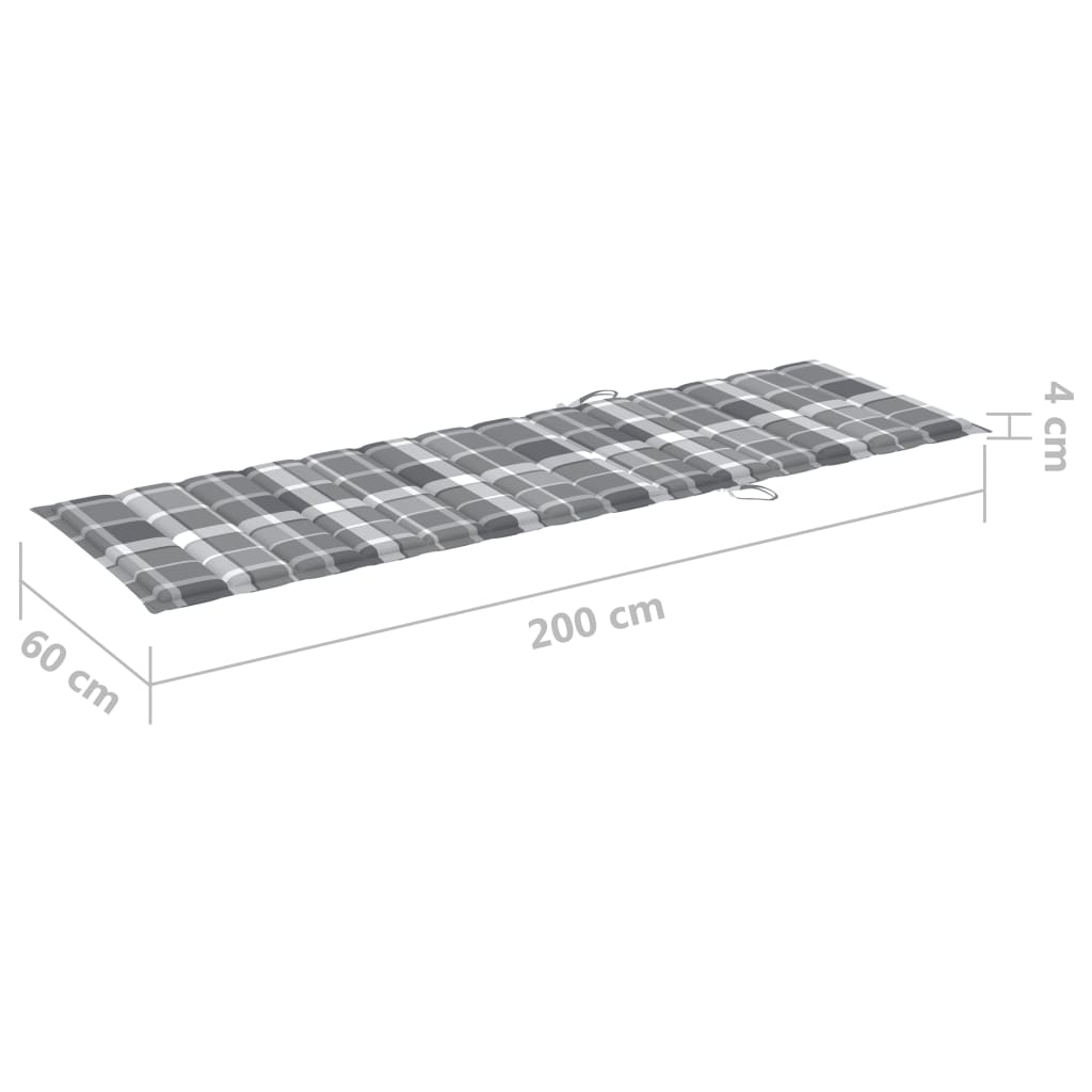 Sonnenliegen 2 Stk. mit Tisch und Auflagen Massivholz Akazie