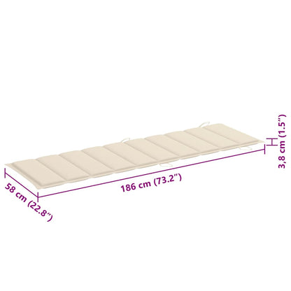 Sonnenliegen 2 Stk. mit Auflagen Massivholz Akazie