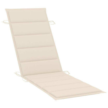 Sonnenliegen 2 Stk. mit Auflagen Massivholz Akazie