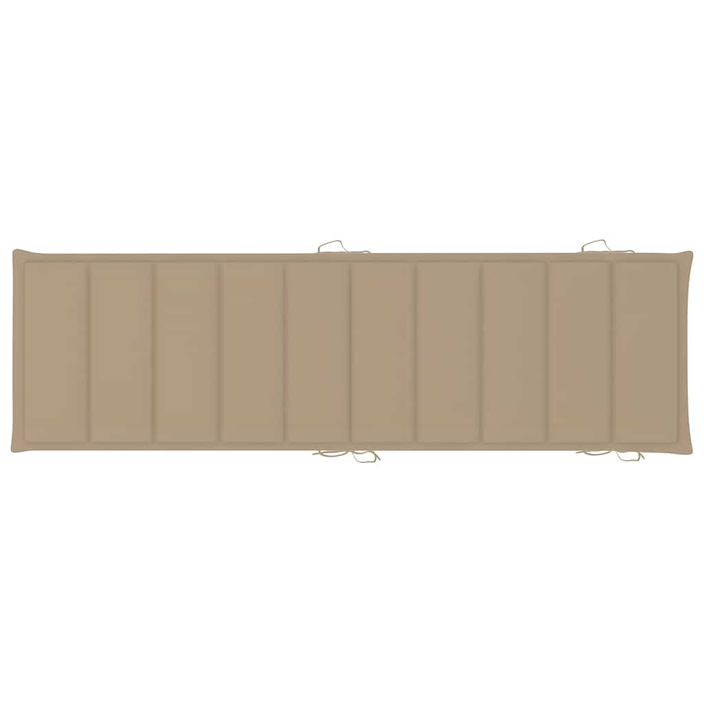 Sonnenliegen 2 Stk. mit Auflagen Massivholz Akazie