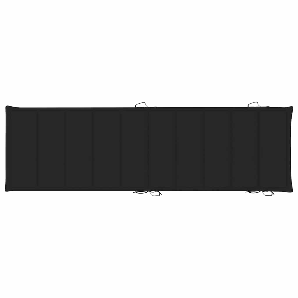 Sonnenliegen 2 Stk. mit Auflagen Massivholz Akazie