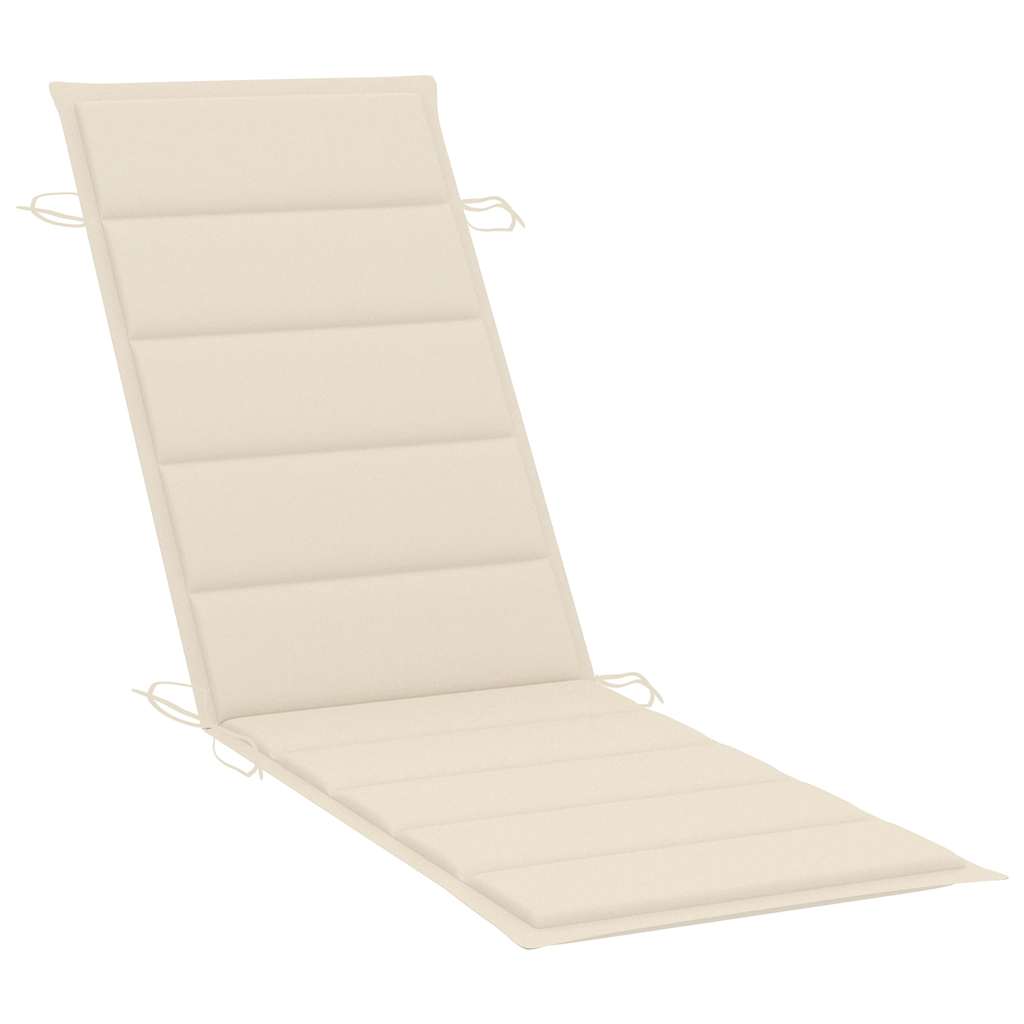 Sonnenliegen 2 Stk. mit Tisch und Auflagen Massivholz Akazie