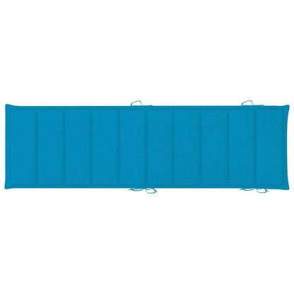 Sonnenliegen 2 Stk. mit Tisch und Auflagen Massivholz Akazie
