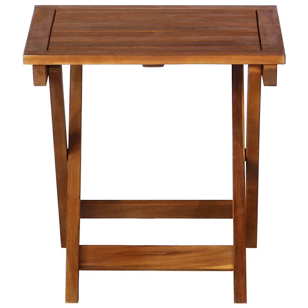 Chaises longues 2 pièces avec table et coussins en bois massif d'acacia