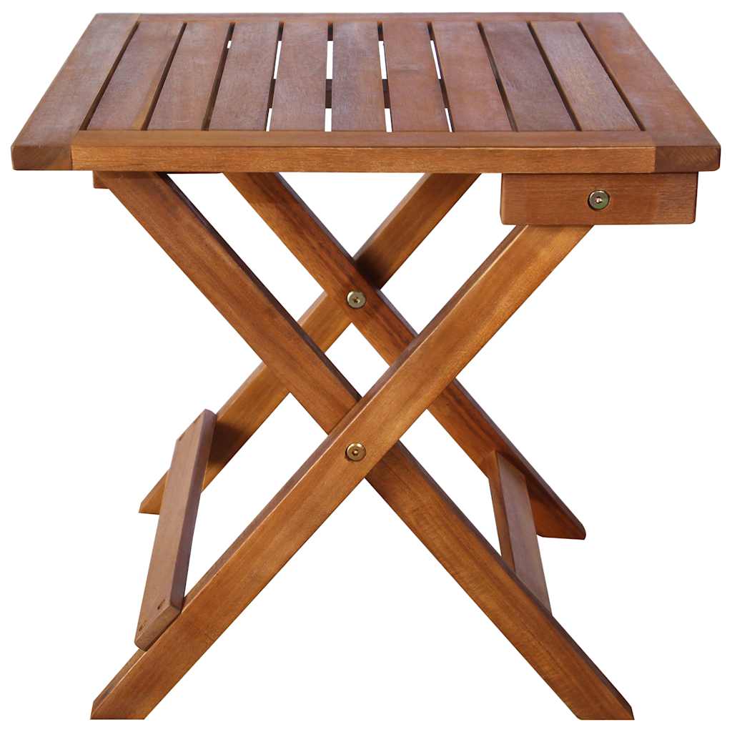Chaises longues 2 pièces avec table et coussins en bois massif d'acacia